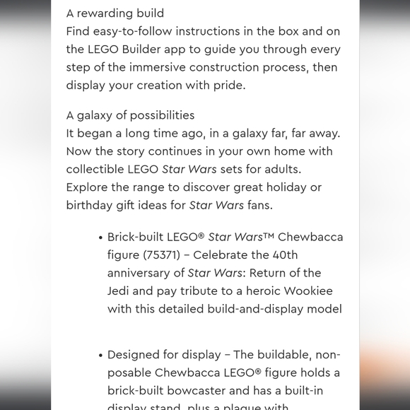 New LEGO Star Wars Chewbacca #75371 - Picture 10 of 11